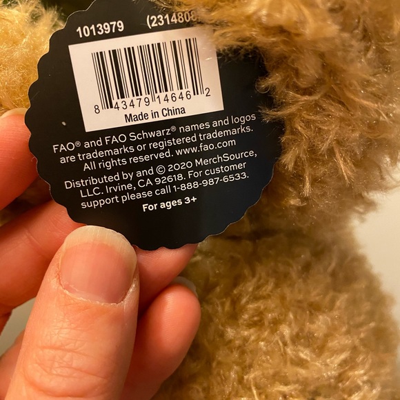 Adorable brand new brown FAO Schwarz bunny - Picture 3 of 7